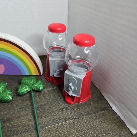 St Patrick's Day Farmhouse Tiered Tray Decor Bundle Gumball Machine Rainbow - Picture 6 of 9